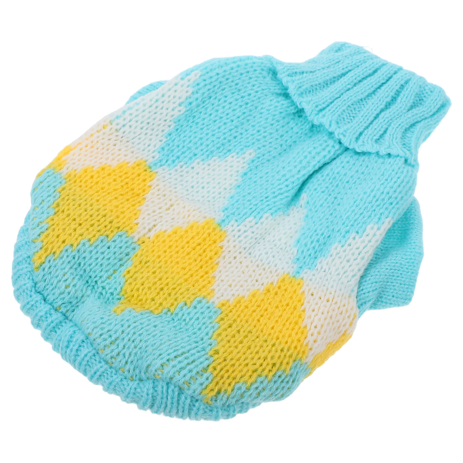 

Pet Cat Sweater Knitted with Multicolor Collar Winter Clothes for Small Dogs Cats Puppy Kitten Holiday Outfit Warm Apparel