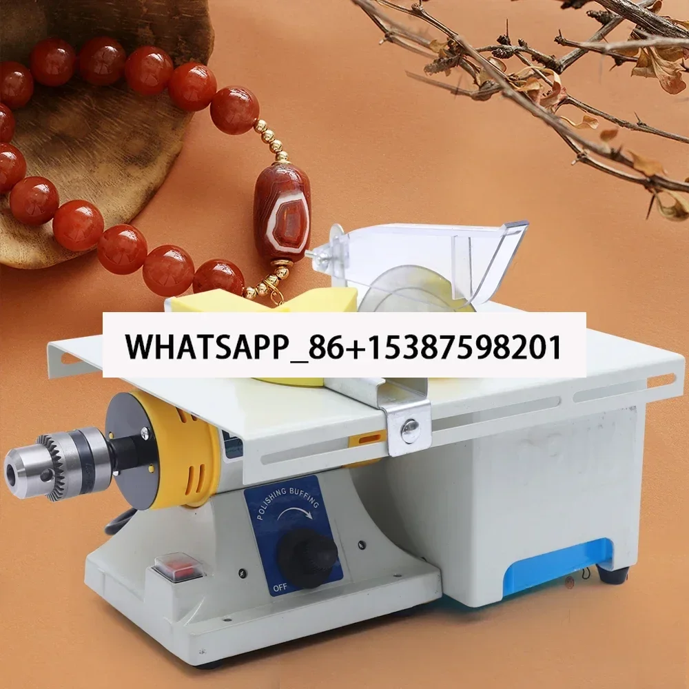 Mini Table Saw 110V 750W Portable Polisher Machine Polisher Tool Kit for Jewelry 0-10000r/min