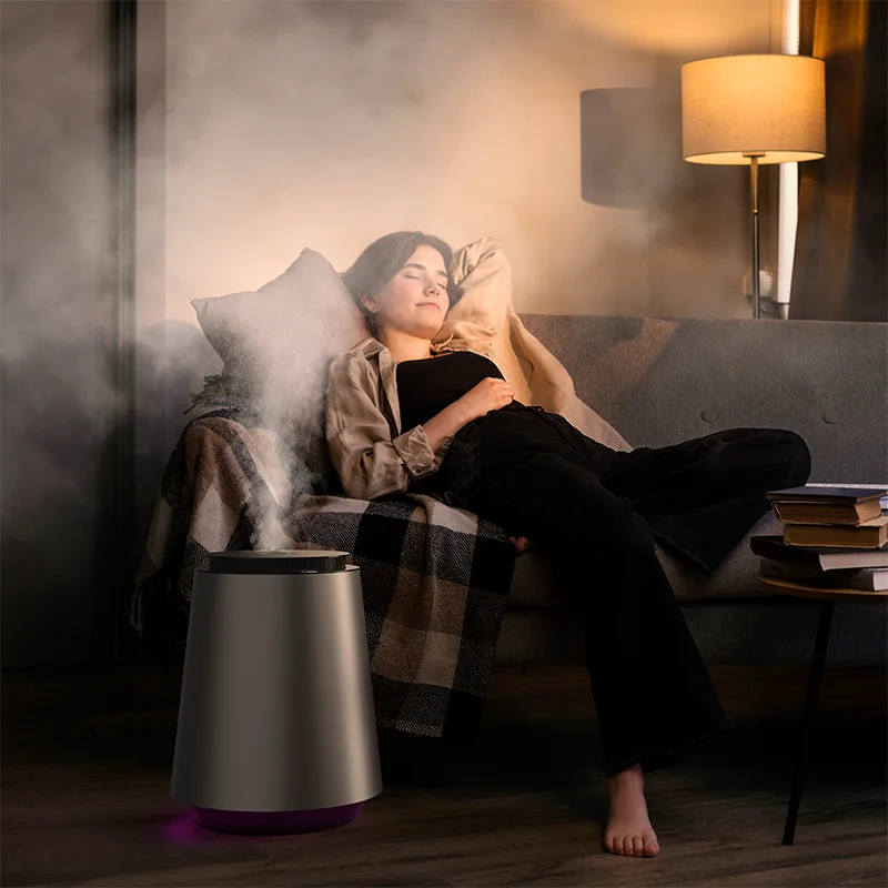 Umidificadores de chão para quarto, umidificador de ar de névoa fria para sala grande, umidade personalizada automática, capacidade enorme de 13L