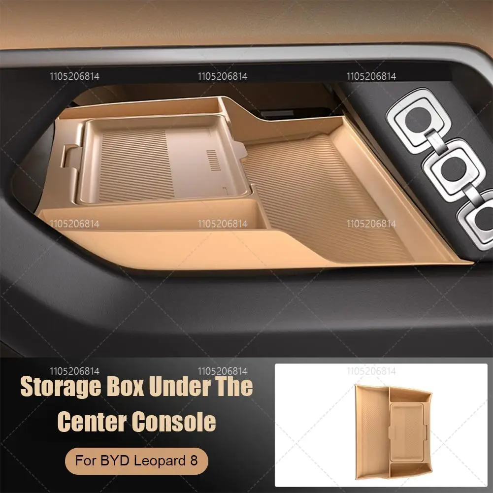

For BYD Equation Leopard 8 2025 Car Center Console Pad Box Storage Silicone Storage Anti Slip Accessories Box Double-layer F0Z1