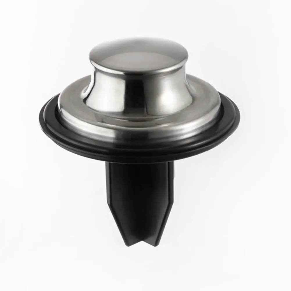 Efficient stainless steel sink garbage disposer with rubber seal and handle for quick installation and secure water sealing