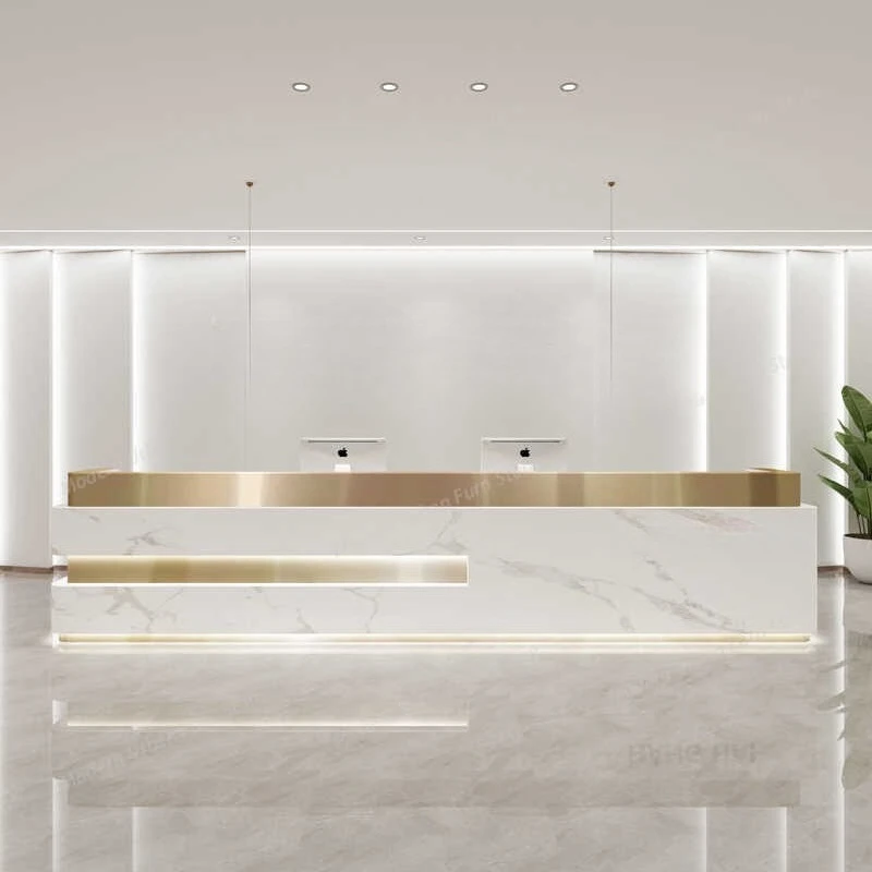 

Storage Front Desk Reception Counter Checkout Business Clinic Reception Desks Beauty Salon Mostrador Recepcion Office Furniture