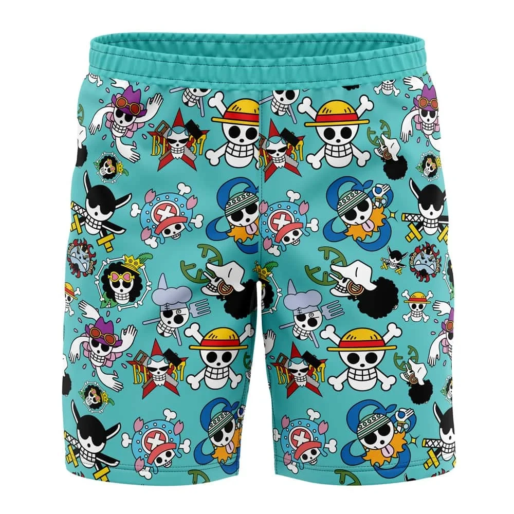 Pantalones Cortos Deportivos Casuales de Verano para Adultos y Niños, Pantalones Cortos de Natación y para Dormir, Serie One Piece, para Entusiastas del Anime