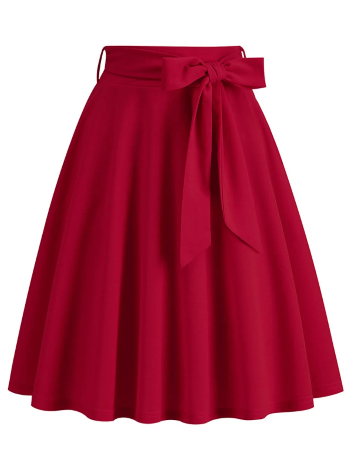 하이웨이스트 단색 스커트 여성 패션 봄 가을 시즌 A라인 실루엣 오버사이즈 폴리에스터 원단 스커트