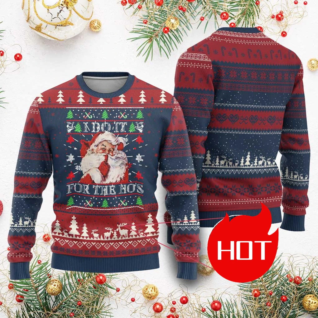 Funny Santa Claus Ugly Christmas Sweater We Can Leave The Christmas Lights Up 'Til January Merry Xmas Lights Jumper Sweaters
