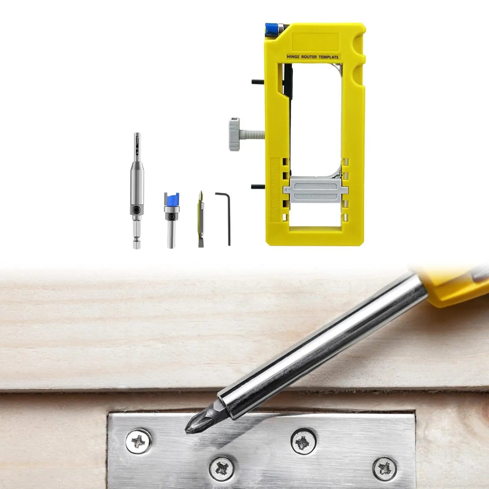 

Приспособление для дверных петель. Простой в использовании монтажный зажим. Столярный самоцентрирующийся комплект для установки дверных петель длиной от 3 до 5 дюймов.