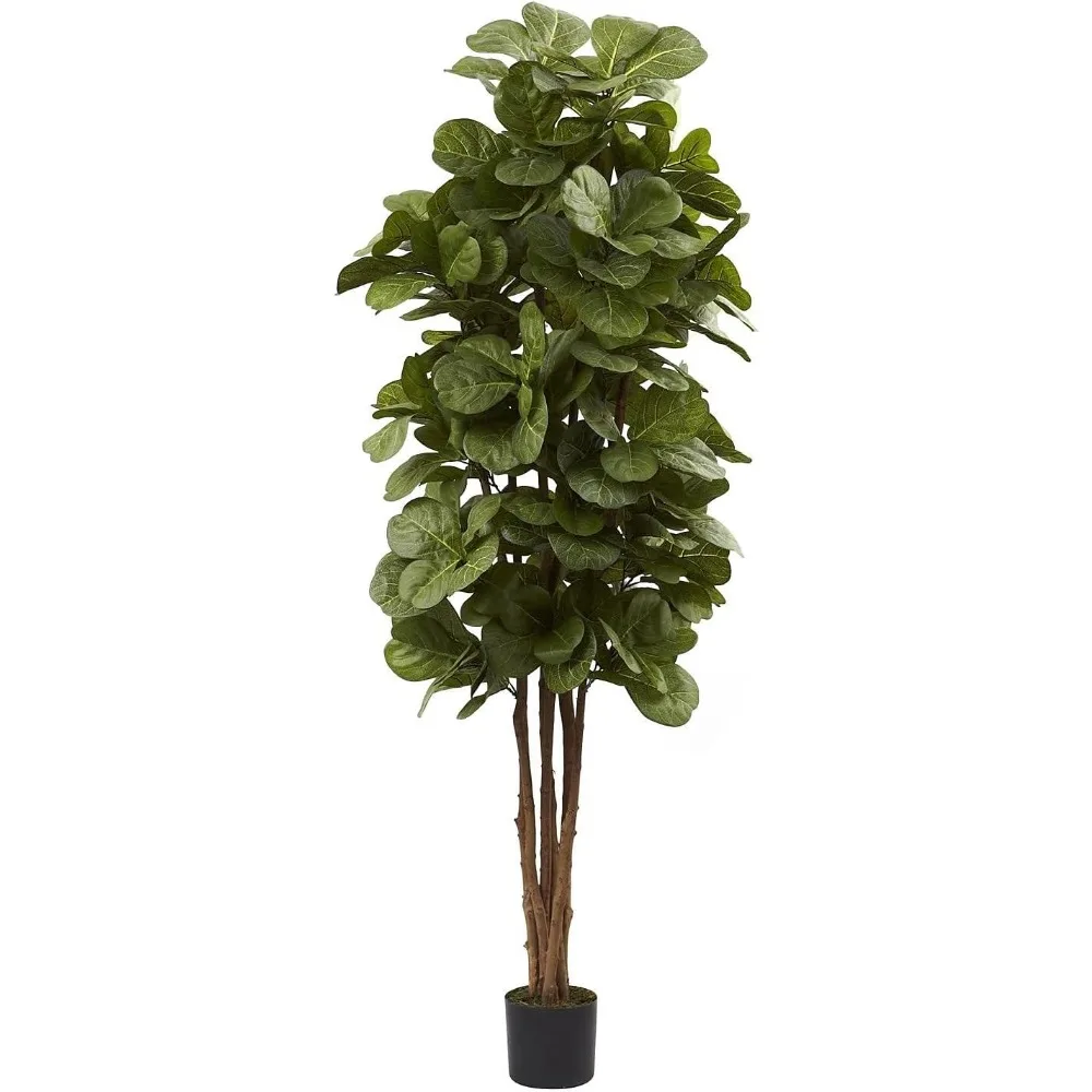 

A Nearly Natural 6-foot Long Artificial Fig Tree with 6 Natural Trunks and 270 Lush Fig Trees