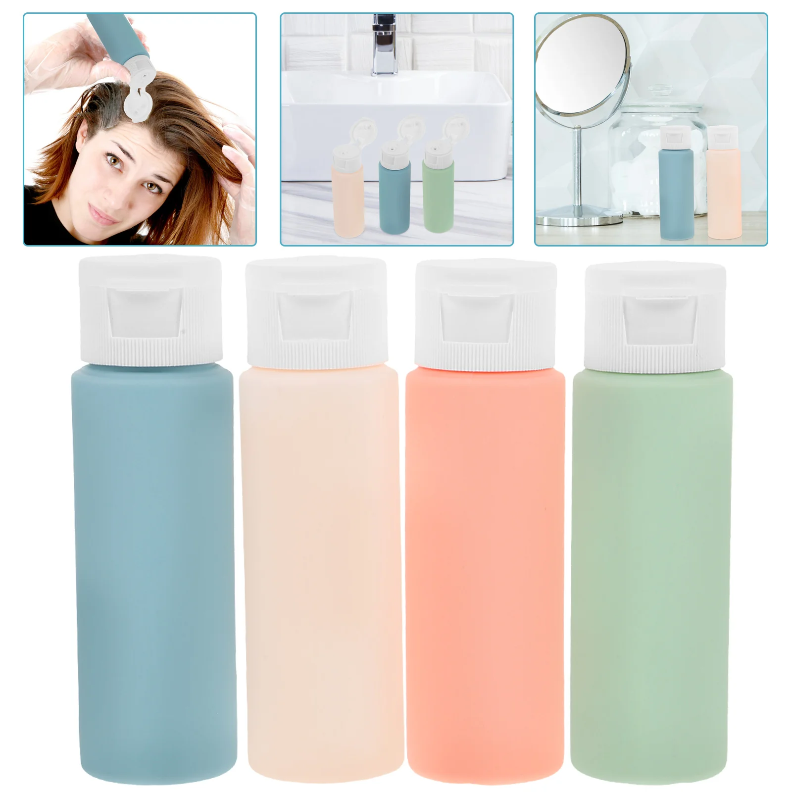 

Travel Supplies Macaron Tube Lotion Bottles Set Size Shampoo Lotion Empty Dispenser Bottles