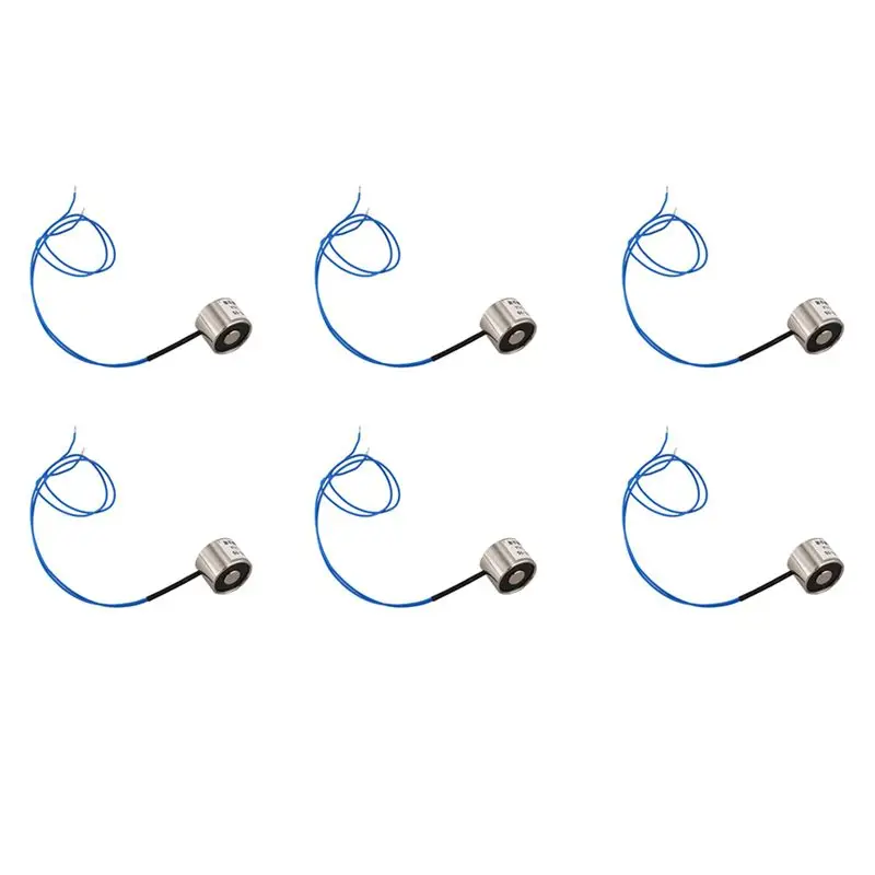 6X Sucked Electric Lifting Magnet Electromagnet 12VDC 2.5Kg 5.5LB 20X15mm