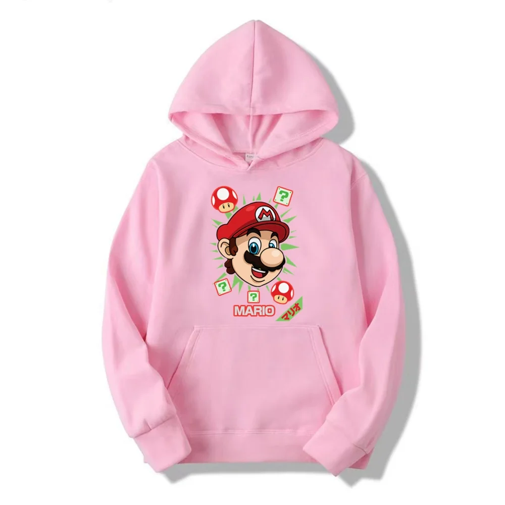 

Super Mario Costumes Men Warm Winter Jacket Hoodies Women Cartoon Pattern Sweatshirt Harajuku Style Men Oversized Hoodie