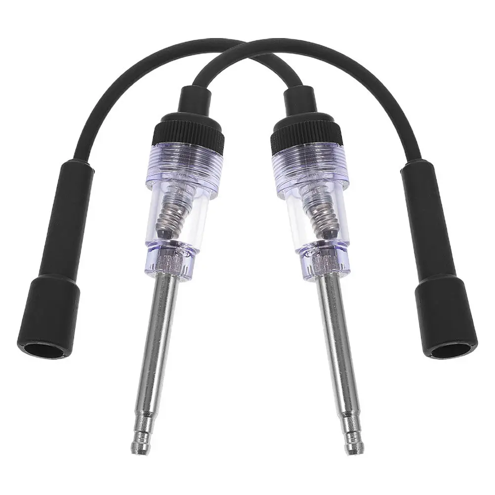 2pcs Spark Plug Tester Car Ignition Detection Tool Inline Engine Motorcycle Testing Device Durable Automotive Ignition System