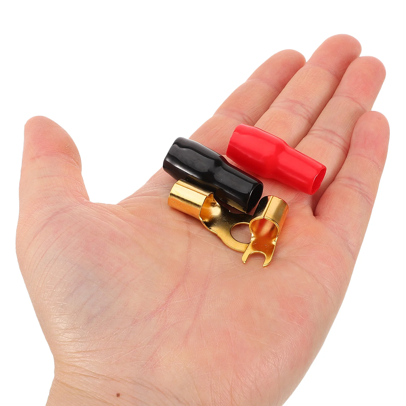 

4Pairs Amp Wire Connectors Secure Fit Terminal Connectors for Car Audio Systems Heat Resistant Insulated Sleeves