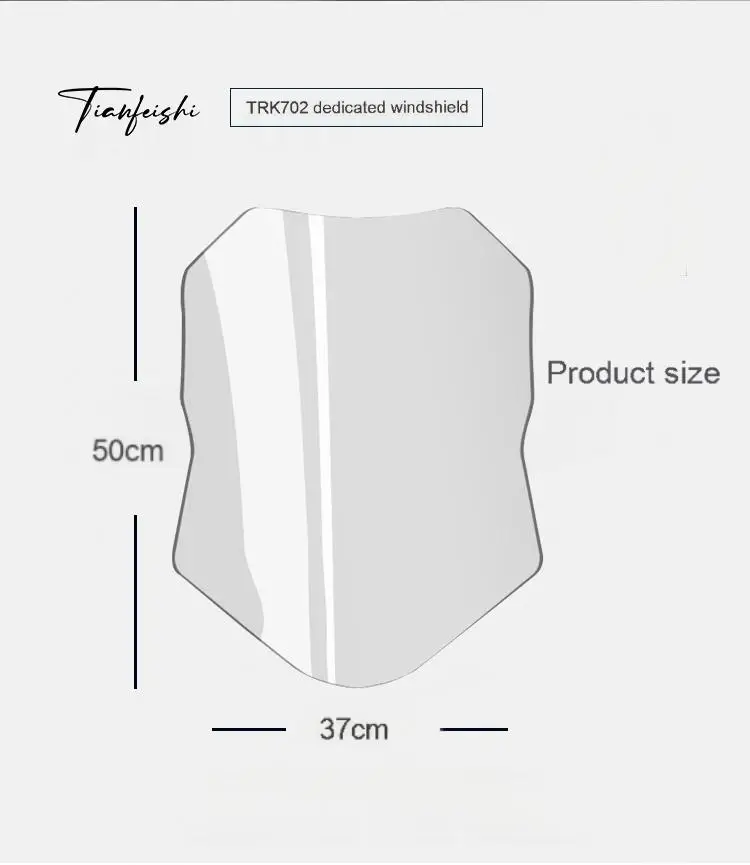 for Benelli Jinpeng TRK702 special windshield modification heightened and enlarged windshield front windshield front rain shield