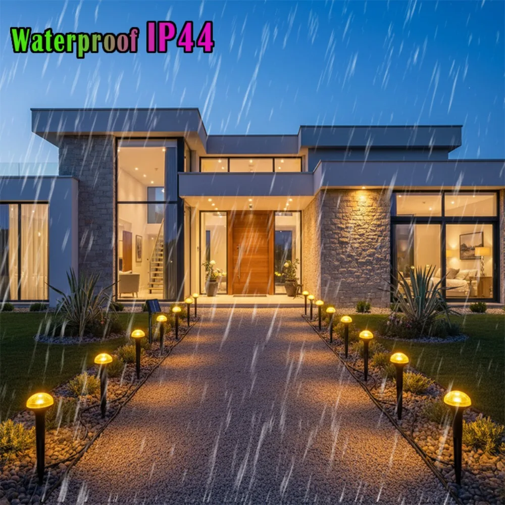 Upgrade Version 1 Comes with 10/20 Solar Garden Lights and Solar Mushroom-Shaped Corridor Lights. It Has 8 Lighting Modes and a Waterproof Rating of IP44. It Is Suitable for Use in Lawns, Courtyards, Gardens, Villas, Sidewalks, Camping, Christmas Dec - view 3