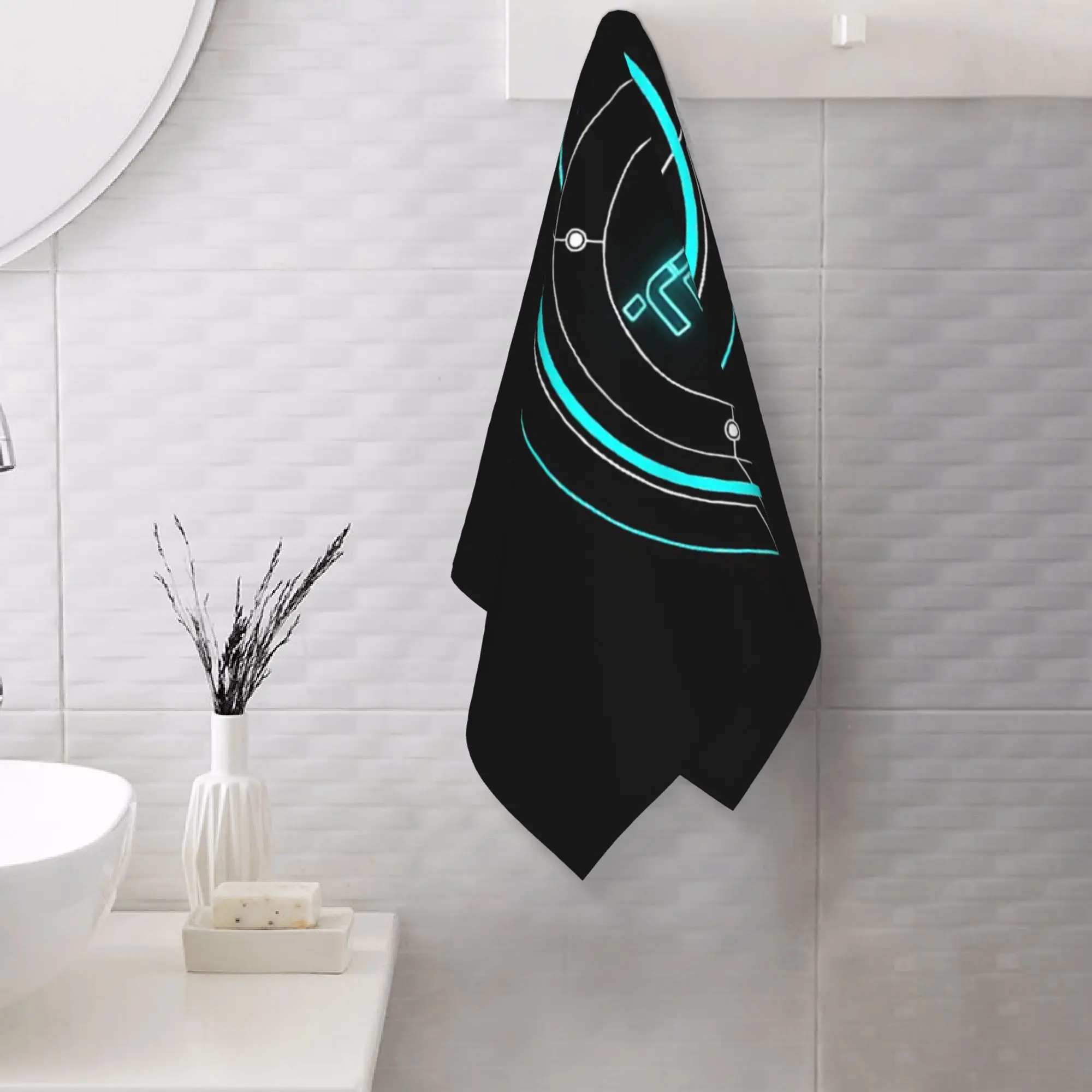 Custom Tron Legacy Inspired Soft Face Towel Quick Dry Pool Bath Cotton Towels Absorbent Quick