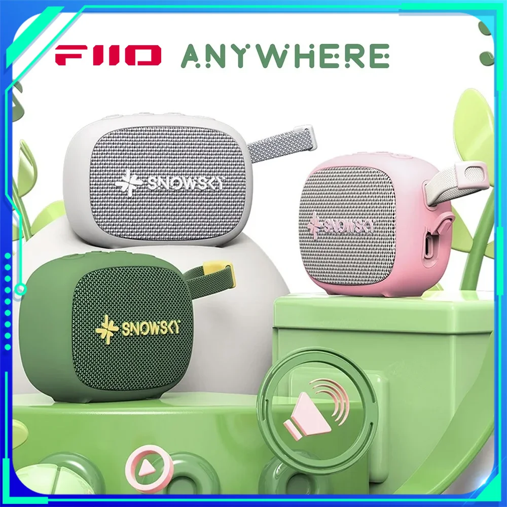 FiiO SnowSky Overal Draagbare Bluetooth-luidspreker IPX6 Waterdicht 45 mm luidspreker 1400 mAh Mini Bluetooth-luidspreker Buiten wandelen