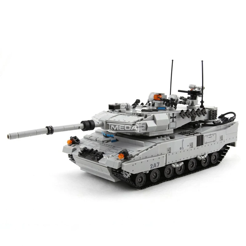 

1498PCS German Leopard 2A7 Main Battle Tank Military High-Tech Bricks Toys Armored Vehicle Tank Carrier Building Blocks Model