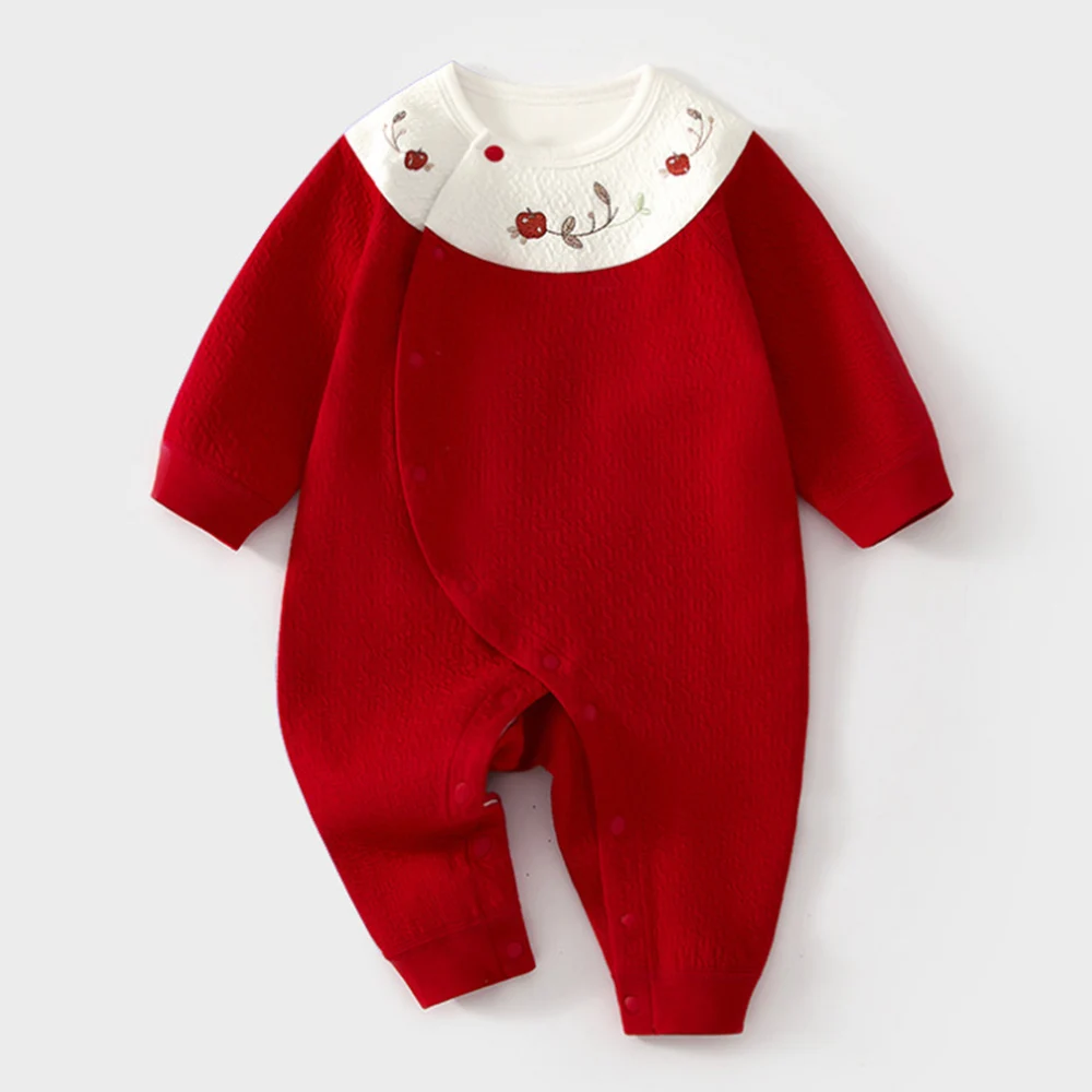macacao-de-bebe-menina-manga-longa-em-algodao-cor-solida-com-patchwork-roupas-de-boutique-para-bebes-macacao-para-menino-de-1º-aniversario