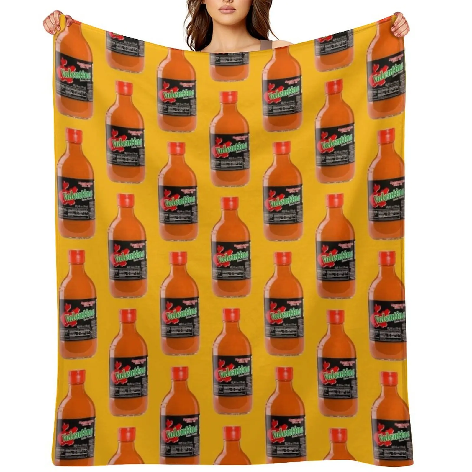 Manta mexicana con salsa picante, decoración navideña, regalo personalizado, térmicas para mantas de viaje