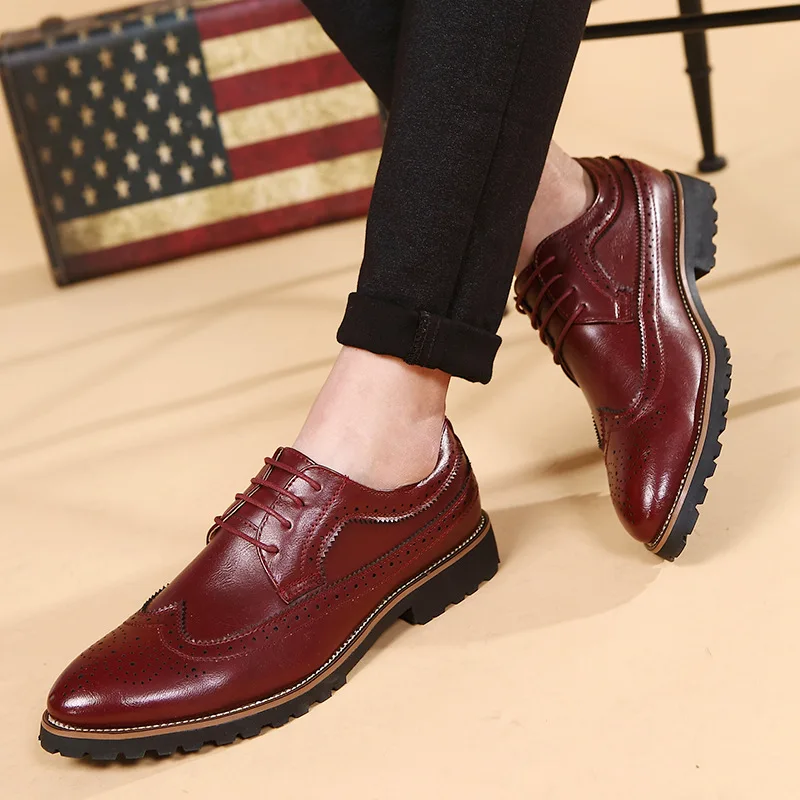 thumbnail image 2 of Jousen Men's Dress Oxford Shoes - Formal Business Patent Leather Tuxedo Shoes For Weddings & Events 2 of 6