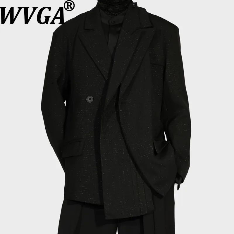 

WVGA весна осень новый мужской прилив отложной воротник модный пиджак нишевый шикарный повседневный блейзер с длинными рукавами Ins Y2K W14754