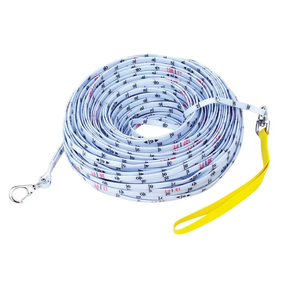 Kostenloser Versand – 30 m Tiefenmesser-Fiberglasband (Skala: m, dm, cm), 6,35 mm x 30 Meter