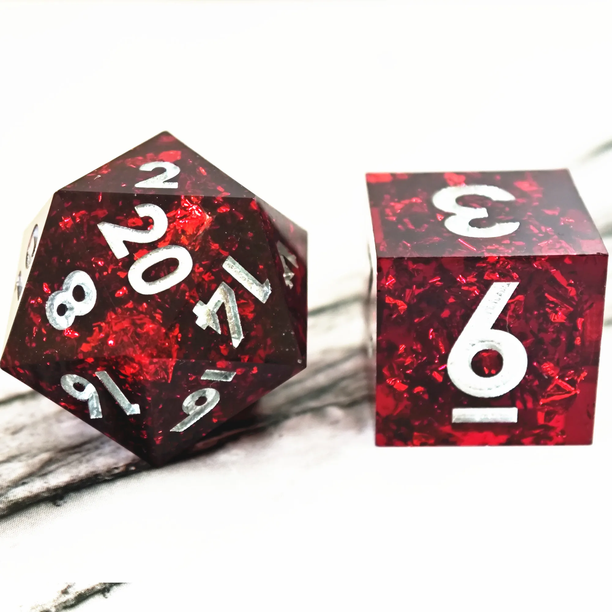 MINI PLANET DND Dice Set Handmade Polyhedral Resin Dice with Sharp Edges For TRPG Desktop Game 6/7/10/11pcs D6 D10 D20 Dice Set