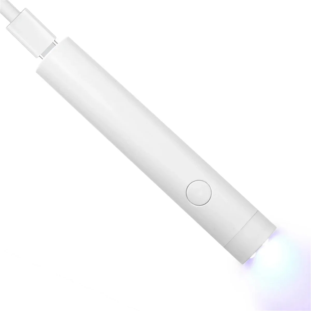 A71P Mini UV LED Nail Dryers 3W Portable Quick Nail Drying Lamp USB Rechargeable Mini Flashlight Pen,White