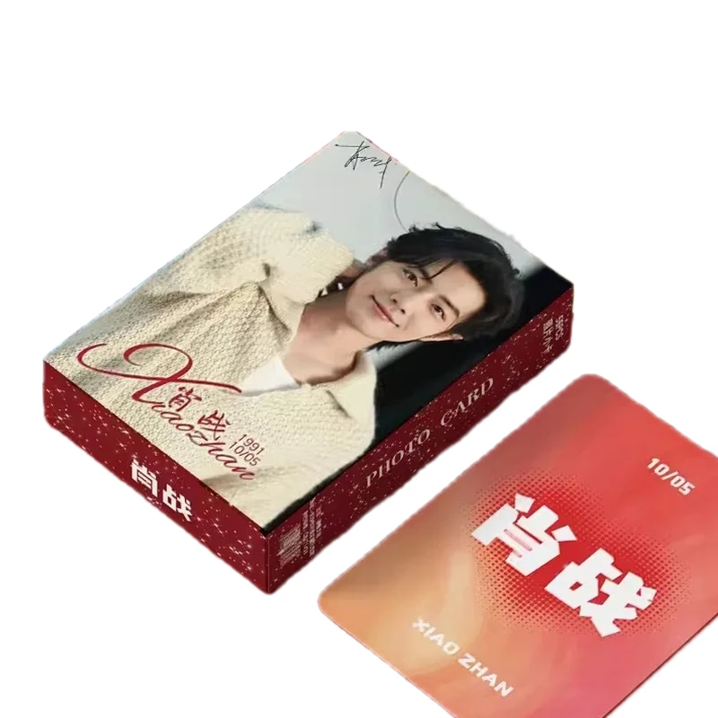 55 Pcs/Set Wang Yibo, Xiao Zhan Star Figure Laser Lomo Card Bo Jun Yi Xiao 3 Inches HD Photocard Fans Collection Gift