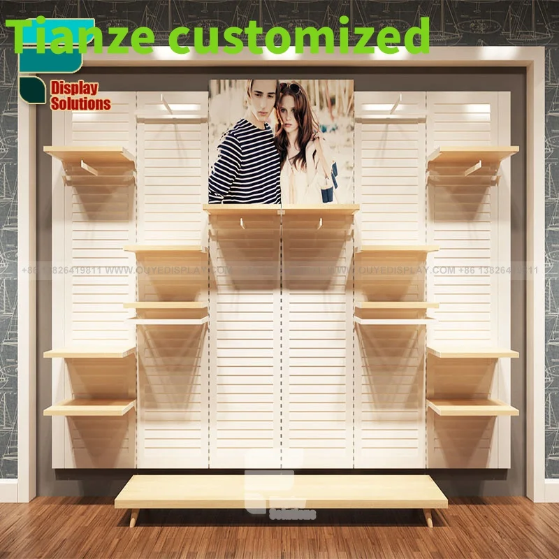 {customized}Garments Shop Interior Design Clothing Display Rack Clothing Display  Display Racks Clothing Store