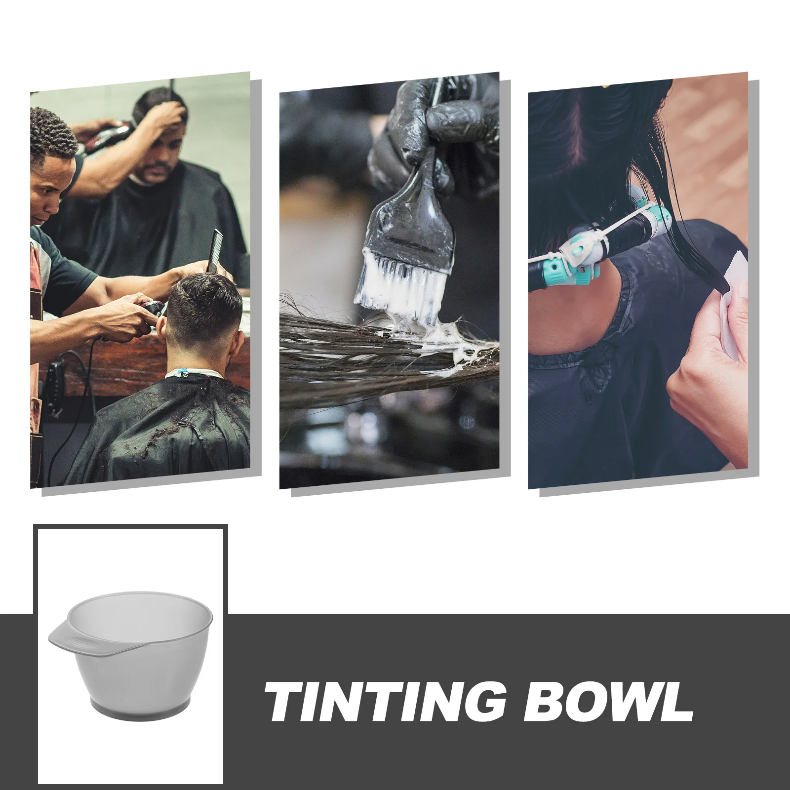 

5pcs Hair Coloring Bowl Plastic Dyeing Scale Bowl For Diy Home Salon Use Durable Tinting Tool Hair Dye Accessories