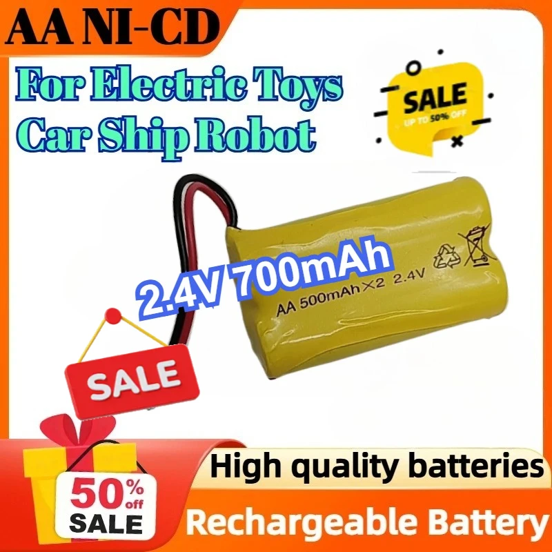 

2.4V 700mAh AA NI-CD Battery Pack for Electric Toys Car Ship Robot Rechargeable Battery