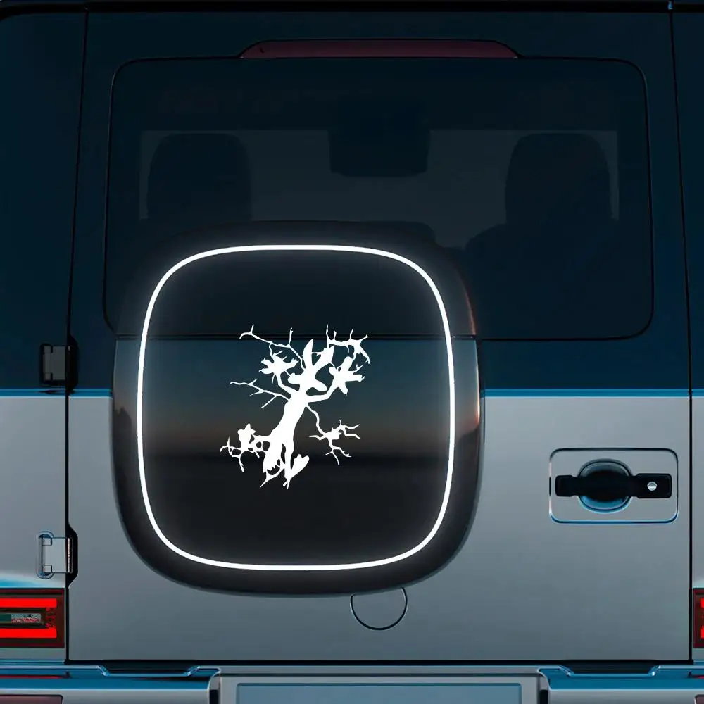 

1PC 21cm Deer Antler Waterproof Vinyl Sticker For Car Motorcycle Helmet Laptop Decor, Assorted Colors