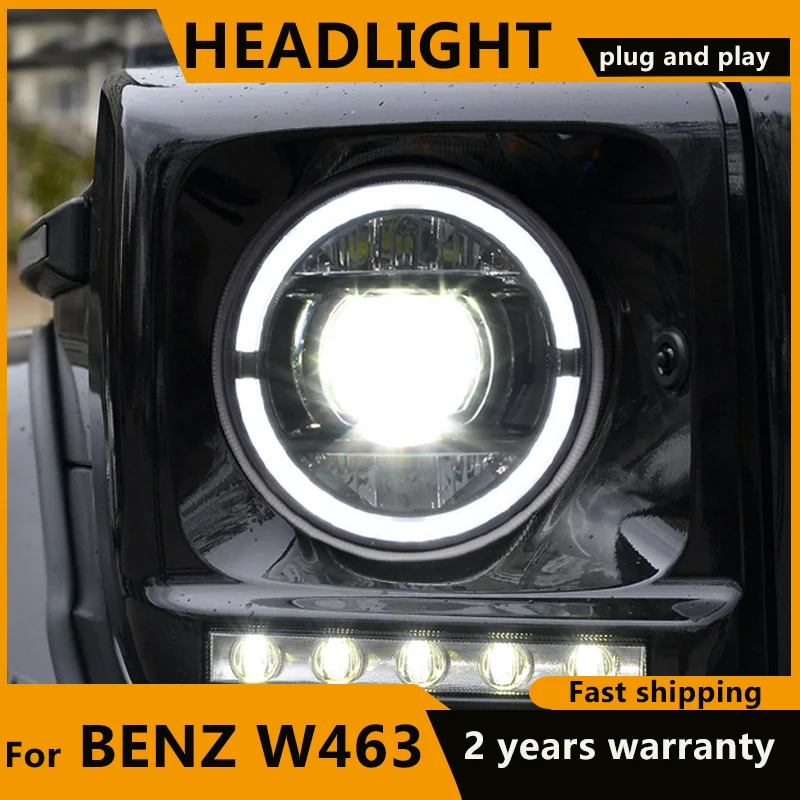 Car Headlights For Mercedes-Benz W463 G63 G350 G500 G55 2007-2017 Full LED Head lights Sequential Daytime Running light LED Lens