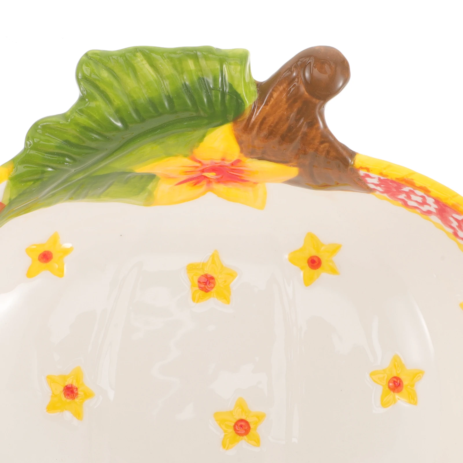 Cuenco decorativo de cerámica con relieve de calabaza, cuenco multiusos para servir comida, cena, ensalada, postre, cuencos para Pasta, bandeja de comida de cocina