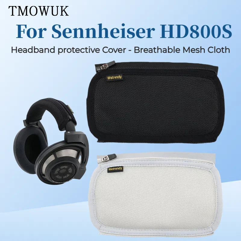 

Headphone Head Beam Cover for Sennheiser HD800S Headset Protective Case Headband Protector Sleeve Breathable Mesh Cloth Zipper