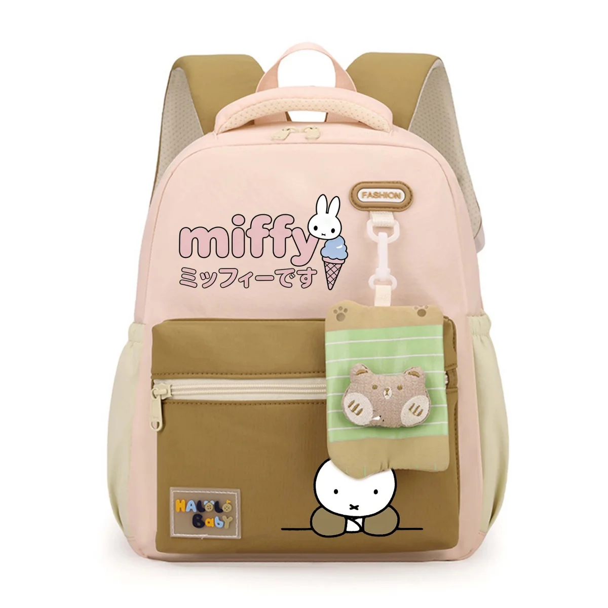 

New Miffy backpack Kawaii student large capacity contrasting cartoon doll backpack Korean girls cute versatile travel bag gift