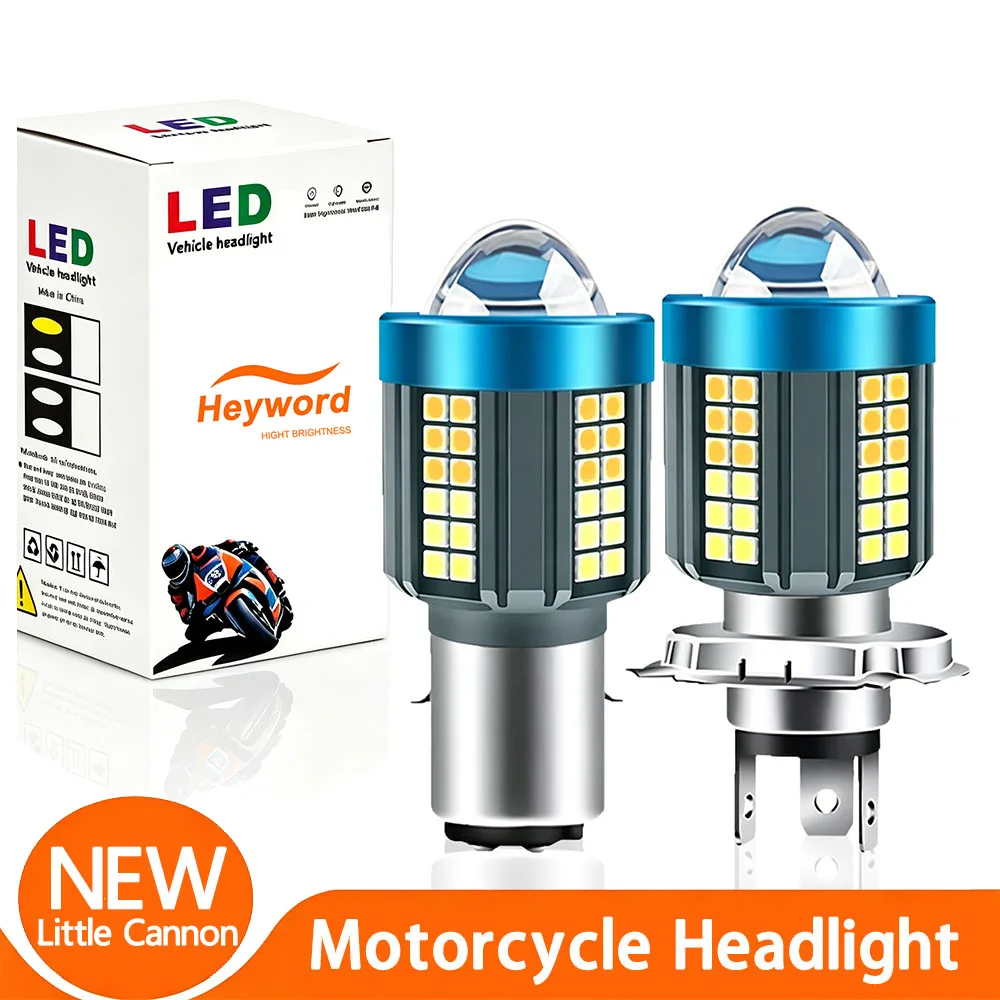 Heyword H4/BA20D 150000LM LED Motorcycle Headlight Bulb  6000K Hi/Lo Beam Light