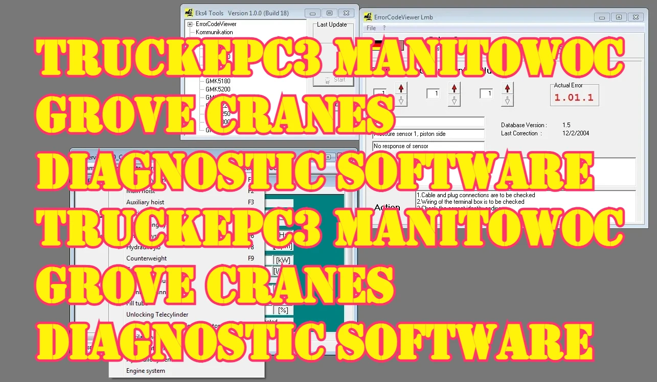 

Программное обеспечение для диагностики кранов Manitowoc Grove TruckEPC3