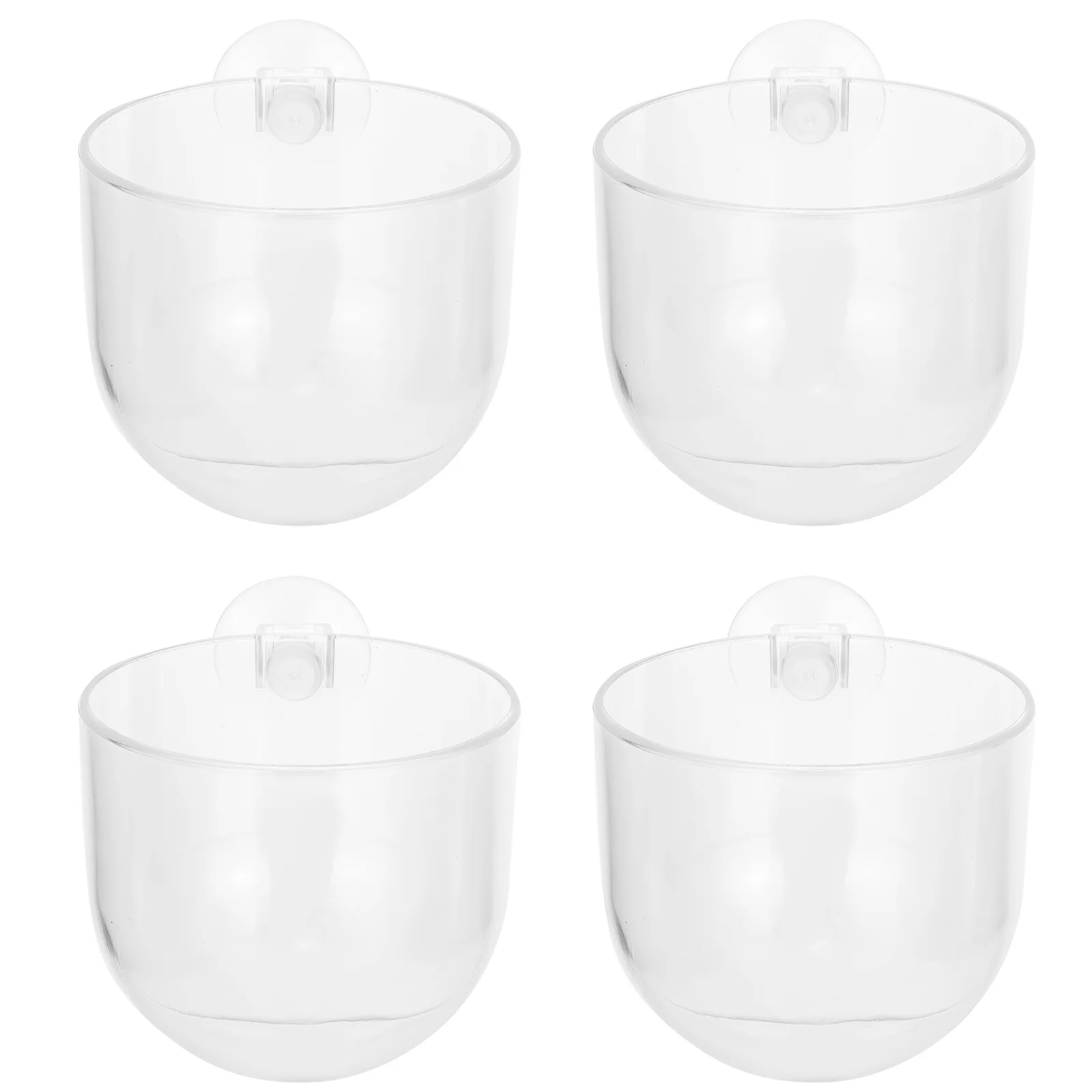 

4 Pcs Aquatic Plant Cup Acrylic Holder Smooth Durable Fish Tank Decoration Hydroponic Basket Small Plants Pot Landscape Aquarium