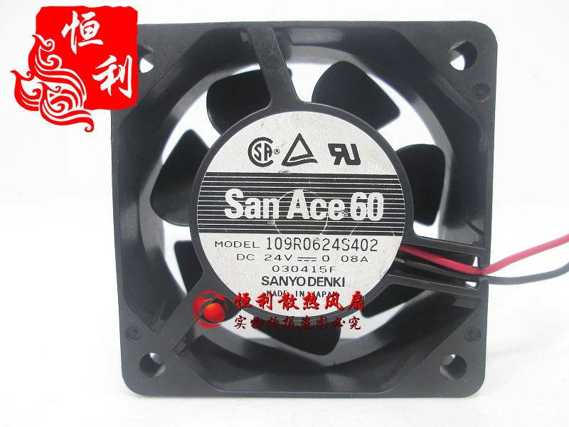 

SANYO DENKI 109R0624S402 DC 24V 0.08A 60x60x25mm 2-Wire Server Cooling Fan