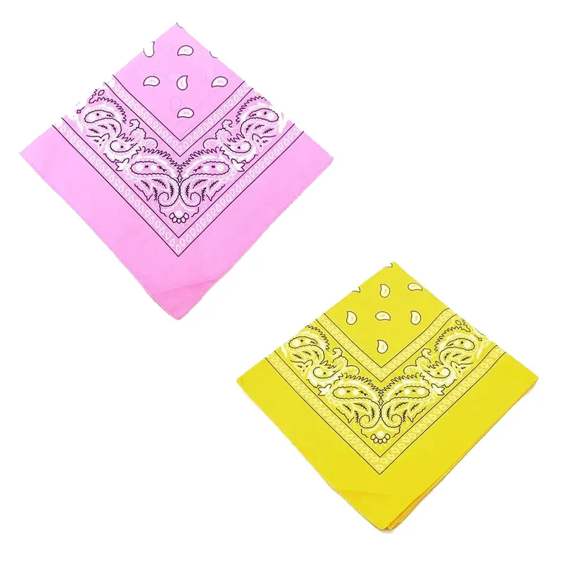 1/2 Stuks Mannen Vrouwen Katoen Bandana Haarband Cowboy Heren Biker Sport Hoofddeksels Pols Hairwrap Enkelzijdig Hoofd wrap Sjaal Paisley