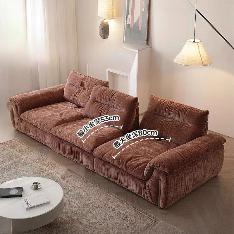 Designer Furniture Nordic Modern Fabric Sofas Chaise Luxury Adjustable Living Room Bedroom Sofas Lounge Straight Row