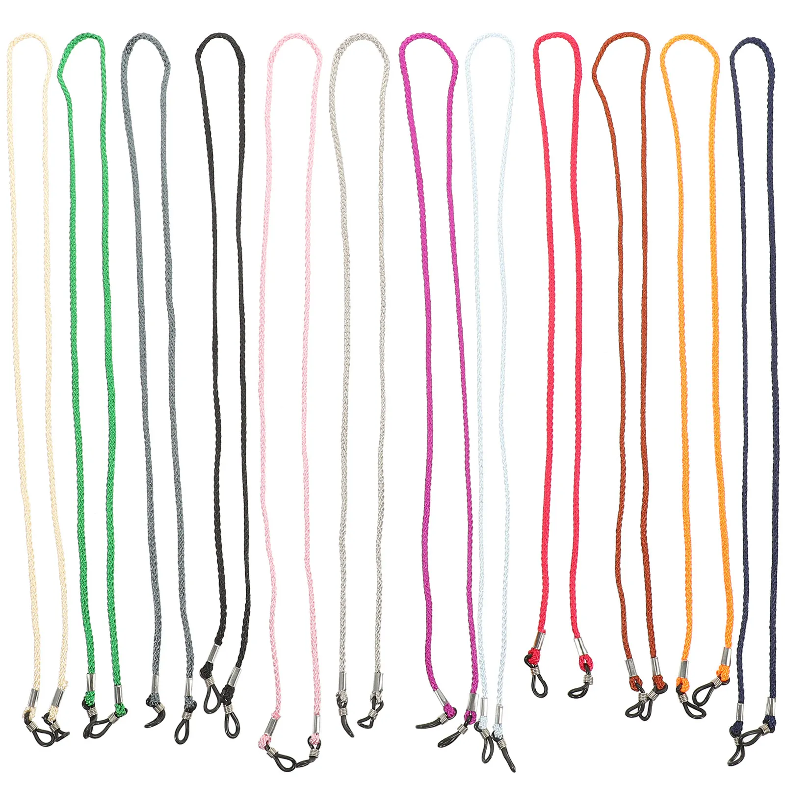 

12 шт. шнурков для очков, противоскользящие, износостойкие, гибкие ремешки для бега, пеших прогулок, велоспорта, предотвращающие падение очков