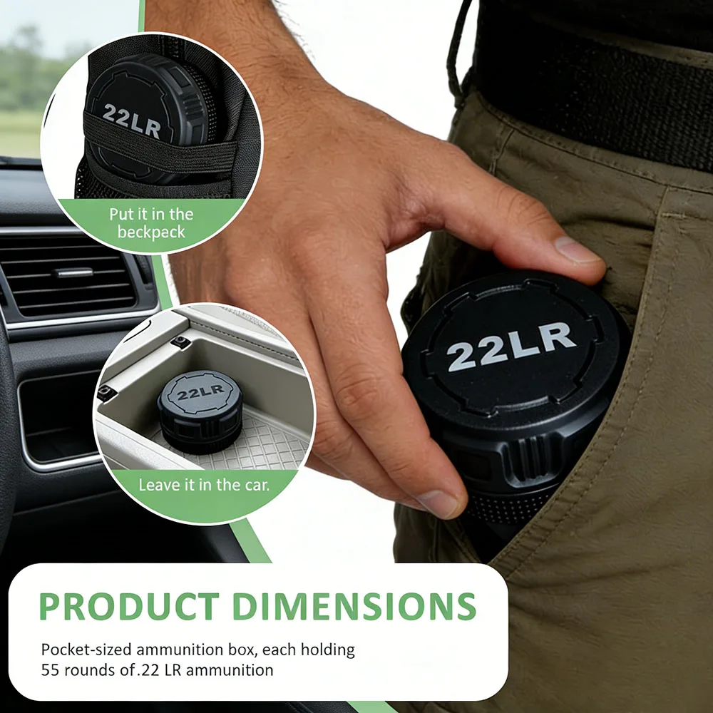 

Mini Tactical Ammo Pouch, A Portable Ammo Storage Container Compact And Convenient It Adds No Extra Weight