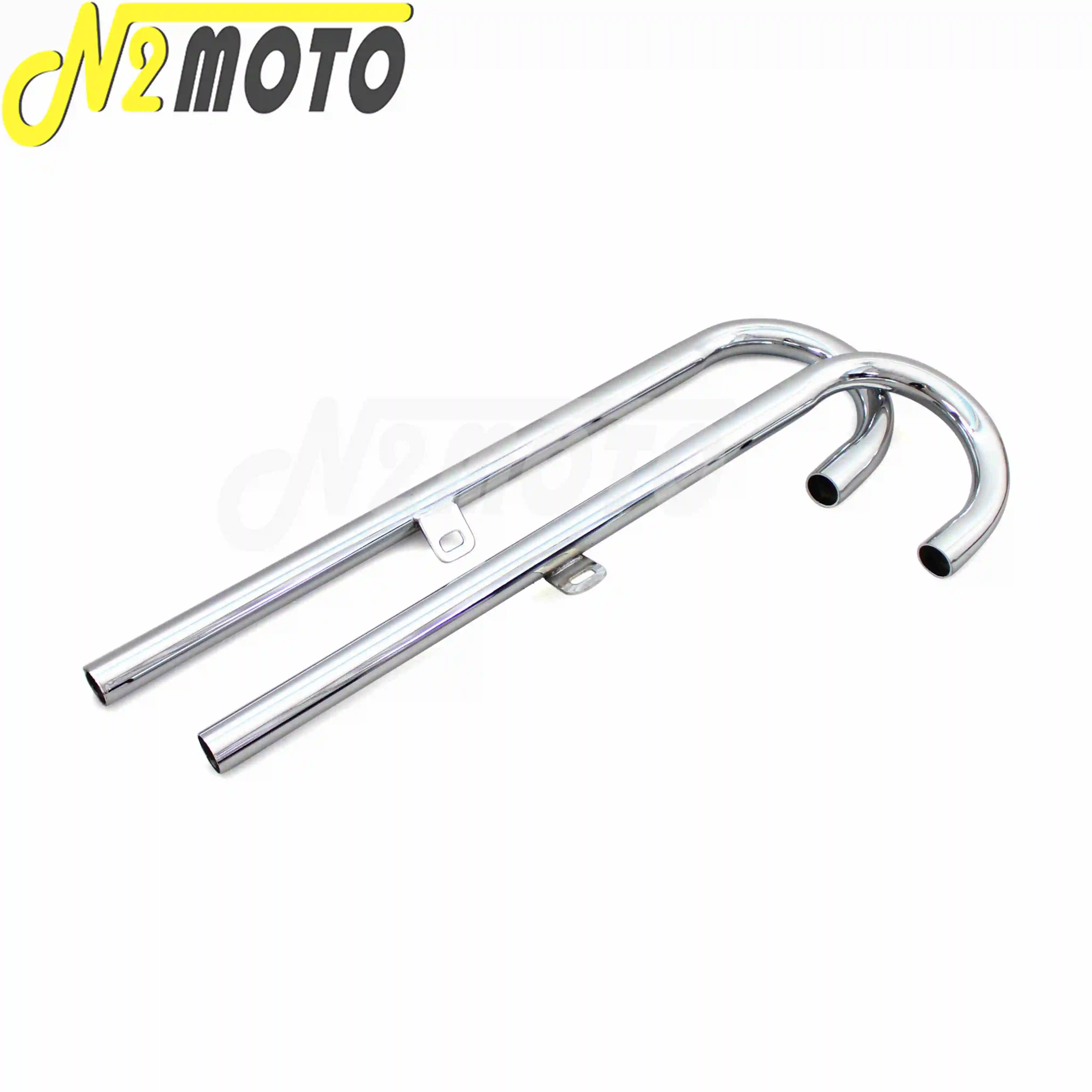 Motorcycle Chrome Front & Rear Retro 750cc Exhaust Muffler Pipes 24/32 HP Engine Part for BMW Ural K750 M1 M72 R71 R12 Fishtail