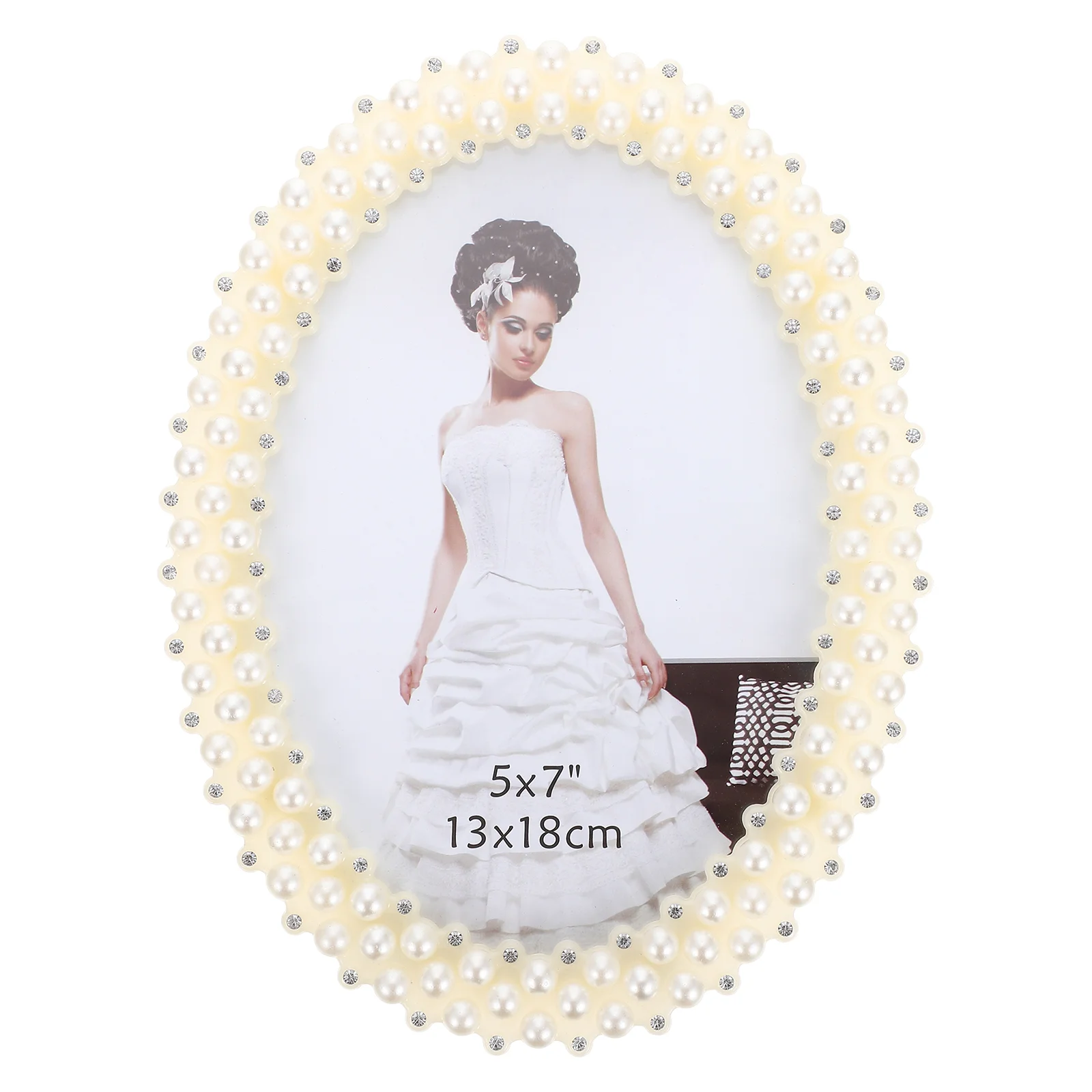 Photo Frame Wedding Vintage Oval Style Picture Holder Exquisite Display Desktop Decorative Stand