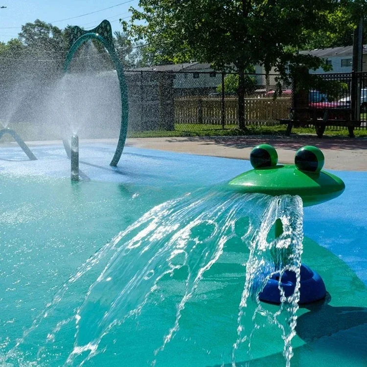 Frog Splash Pad Equipment Aqua Park Spray Sprinkler For Kids