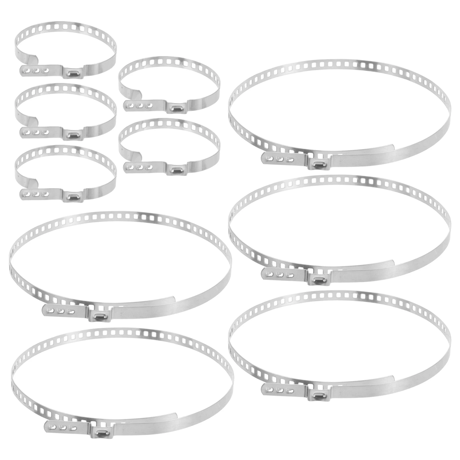 

5 Large 5 Small Boot Clamp Kit Stainless Steel Shaft Axle Boot Bands Crimp Tool Car Joint Protection Drive Clamps Auto