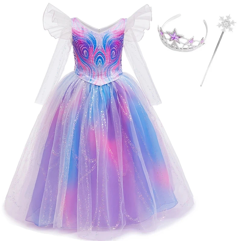 Magische böse Hexe Schauspielerin Cosplay Glinda Kostüm Set Halloween Prinzessin Kleid Karneval Party Kleid